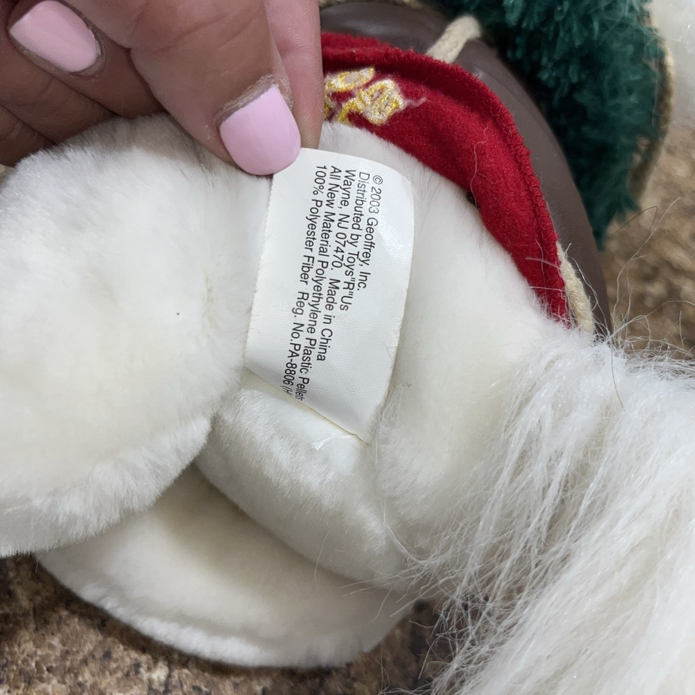 Toys R Us Horse Plush Wells Fargo Legendary Christmas Wreath White 2003 16" - Picture 8 of 13